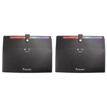 2X Expanding File Folders Letter Size 7 Pockets Accordion Document Organizer A4 Plastic File Folder Document Organizer