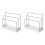 2X Cutting Boards Holder, Organizer Pantry Rack Bakeware Holder Chopping Board Kitchen Countertop Storage White 1