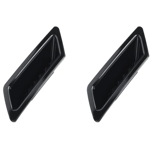 2X Glossy Black Universal Car Front Bumper Hood Vent Air Out Decoration for   -A4 B8  -E90 E80 E82