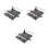 3St Donkergrijs Plastic Spelersmodel Treinspoor Barricade Set 4
