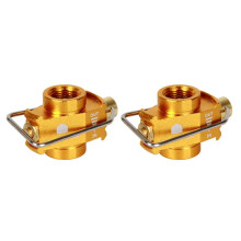 2X Camping Ahorrador de Gas Convertidor de Gas Recarga de Cambio Adaptador de Conversión de Tanque Plano Válvula Adaptadora de Gas para Acampar,
