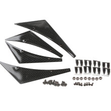 2Sets ABS Zwarte Voorkant Bumper Lip Splitter Fins Auto Accessoires