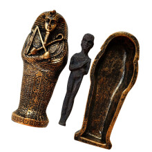 3St Duurzame Resin Mummies Ornament Vis Aquarium Decoratie Donkerbruin