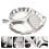 2St Functionele Candy Plate Roestvrij Staal Voor Afternoon Tea 7