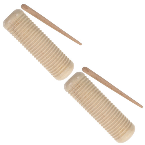 8Sets Percussie Instrument Guiro Educatief En Decoratief Beige 1