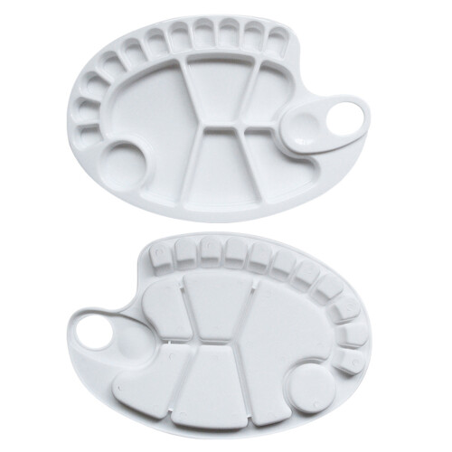 6St Vis Palet Plastic Voor Kunstenaars Kleurmixen 1