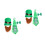 2Sets St Patrick's Hoed En Moustache Set Van Stoffen Decor 8