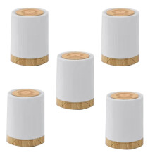 5X LED Bedside Lamp Touch Dimmable with 7 Colours and 4 Modes Wood Grain Night Light USB Rechargeable Table Lamp