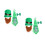 2Sets St Patrick's Hoed En Moustache Set Van Stoffen Decor 4