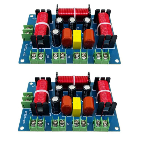2X 200W Speaker Crossover Double Treble+Midrange+Bass 4 Way Speaker Audio Frequency Divider Home Theater Speaker Divider