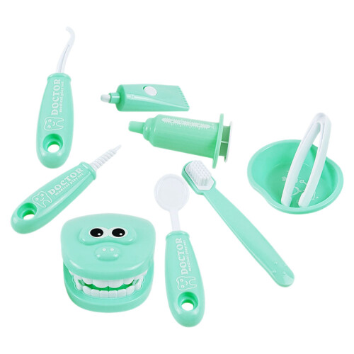 2Sets Kindertandarts Speelset Plastic Groen Met Speelarts 1