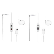 2X Kweeklampen voor Kamerplanten, Volledig Spectrum LED-Halo-Plantenlicht met in Hoogte Verstelbare Automatische Timer, voor Planten