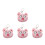 4St Kleine Roze Portemonnee Soft Wallet 7