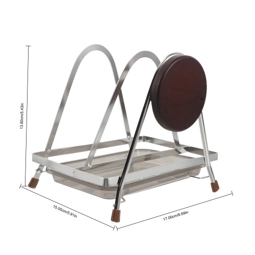 Cucina Acciaio Portapentole Verticale Argento 1