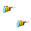 8St Kinderveilige Deurstopper Rubber Siliconen Diverse Kleuren Set 2