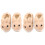 2Paren Beige Slippers Met Antislip En Konijn 2