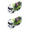 2Pz Piccoli Betoniere Pull Back Verde Costruzione 7