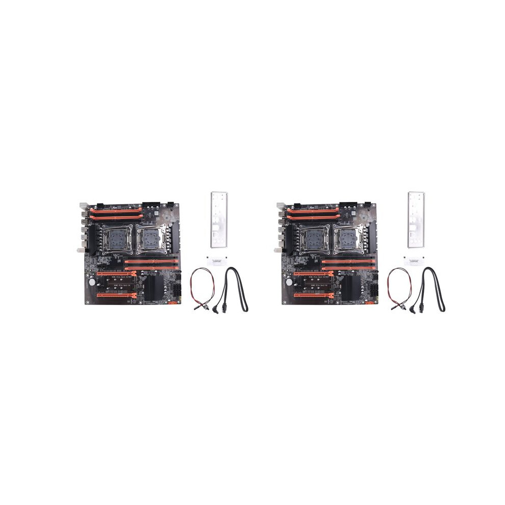 2X X99 Dual Cpu Motherboard+ Cable+ Cable+Baffle+Thermal Grease Lga 2011 Ddr4 Support 2011-V3 Cpu Motherboard 6034202610846