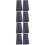 8Pz Solare Da LED Nero Per Giardino Casa Esterno 8