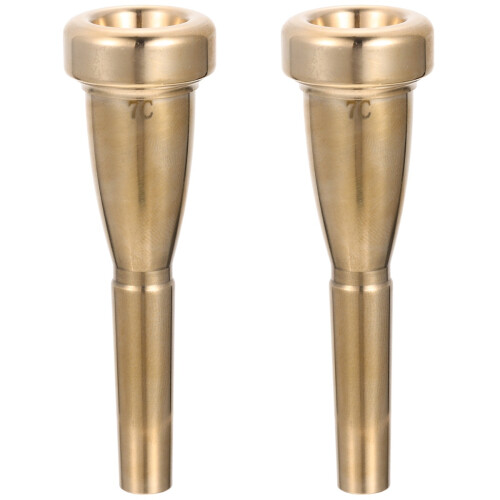 2Pz Corno Portatile Oro Materiale Accessorio 1