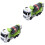 2Pz Piccoli Betoniere Pull Back Verde Costruzione 5