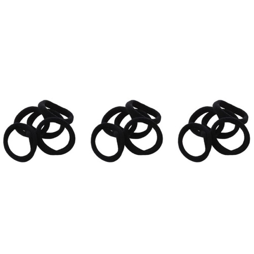 15 Pcs Noir Elastique Bande Lien Cheveux Support de Queue de Cheval