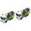 2Pz Piccoli Betoniere Pull Back Verde Costruzione 6