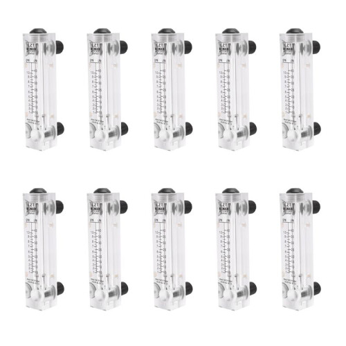 10X Black Adjustable Knob 0.1-1 GPM Panel Type Water Flow Meter LZM-15