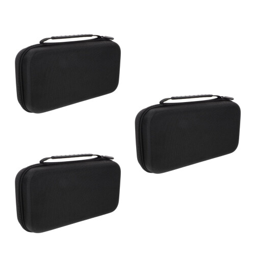 3Pz Custodia Per Microfoni Doppia Nera Shockproof in Tessuto E Metallo 2