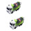 2Pz Piccoli Betoniere Pull Back Verde Costruzione 9