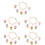5Set Gioielli Per Bambina Set Anelli Fiore Bracciale Perline Colorate 8