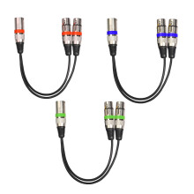 6Stk Xlr Mikrofon Adapterkabel Für Mischpult, 2 Ausgänge, Metall