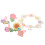 5Set Gioielli Per Bambina Set Anelli Fiore Bracciale Perline Colorate 1