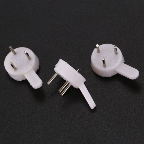 60 Pcs Plastic Heavy Wall Picture Frame Hooks Hangers 3-Pin Small White 2