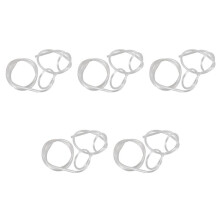 5X Glasses Shape Straw to Drink - Clear