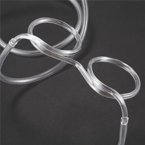 5X Glasses Shape Straw to Drink - Clear 2