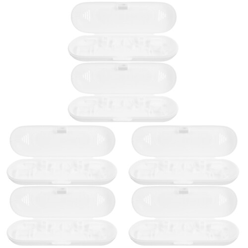 6Pz Custodia Bianca Per Spazzolino Elettrico Organizer Viaggio 1