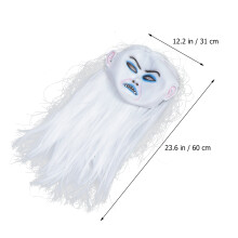 2Stk Latex Maske Weiß Für Halloween Gruseliges Kostüm