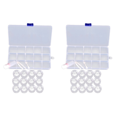 2Pièces Boîte À Lentilles Transparent, Pour Usage 1