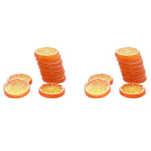 20 Stück Gefälschte Zitronenscheibe Künstliche Frucht Hochsimulations-Lebensechtes Modell Für Home Party Dekoration Orange