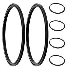 18Ud Gomas De Silicona Para , Reemplazo Negro