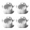 4Pz Posacenere Decorativo Bianco Per 4
