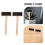 80Pz Mini Lavagne Nere Con Base Legno Per Note E 8