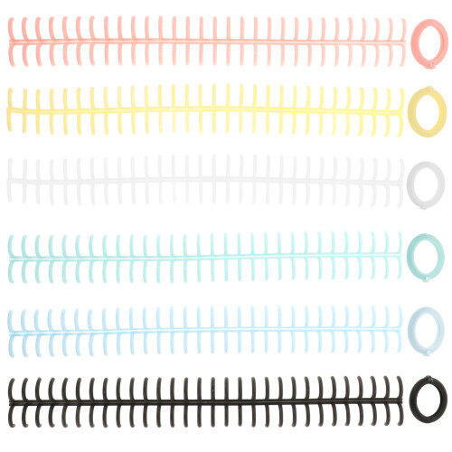 30Pcs Assorted Color Portable Plastic Rings for Planner and Notebook