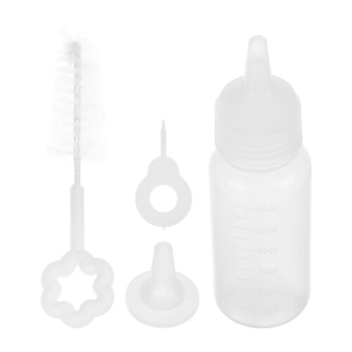 3Set Bottiglie Nutrizione Per Cuccioli Gattini in Silicone Trasparente 1
