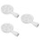 3Pcs Ceramic Snail Baking Dish White Escargot Plate Kitchen Ovenware 10