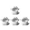 4Pz Posacenere Decorativo Bianco Per 7
