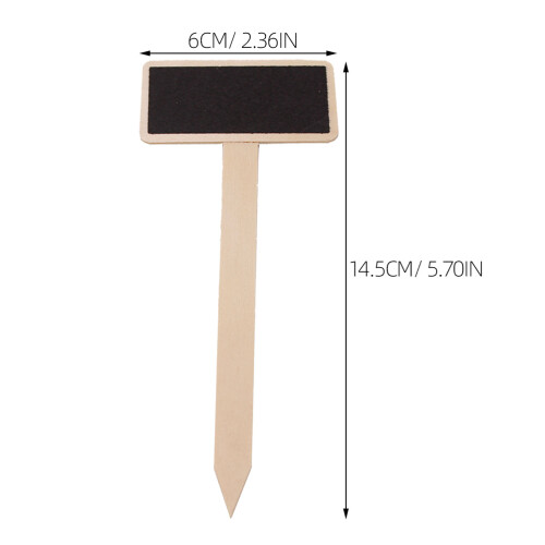 80Pz Mini Lavagne Nere Con Base Legno Per Note E 1