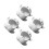 4Pz Posacenere Decorativo Bianco Per 5