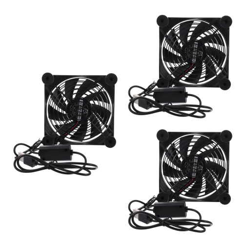 3Pz Ventola Raffreddamento Pz Router E Decoder Nero Efficienza 1